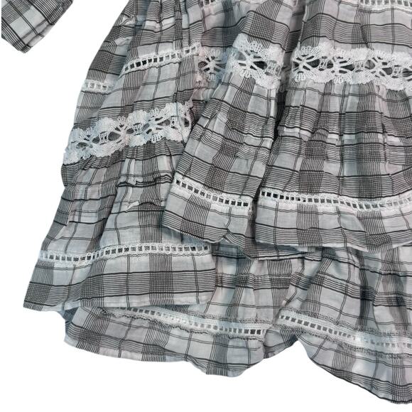 Free People Time Out Crochet Lace Tunic Top XS Oversized Mini Dress - Picture 3 of 6